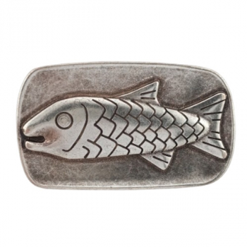 Preview: Design Gürtelschnalle Fish Plate von Umjubelt, nickelfrei, Top Fashion Style, oval, unisex, für Gürtel bis 4 cm Breite